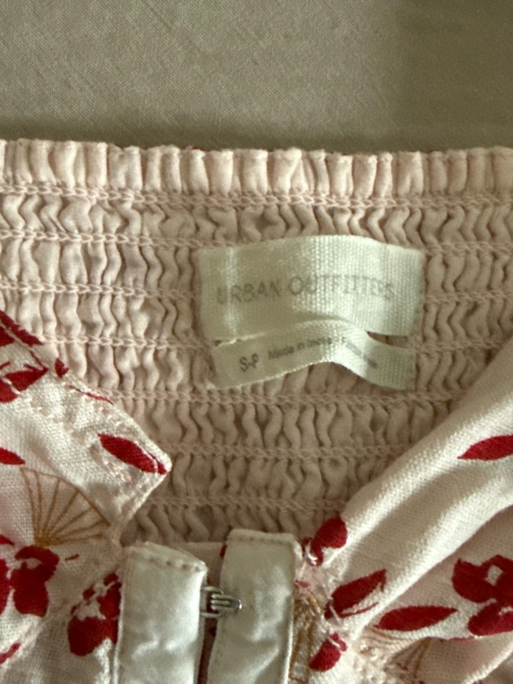 Urban Outfitters White Dress with Red Floral Print - Picture 2 of 2